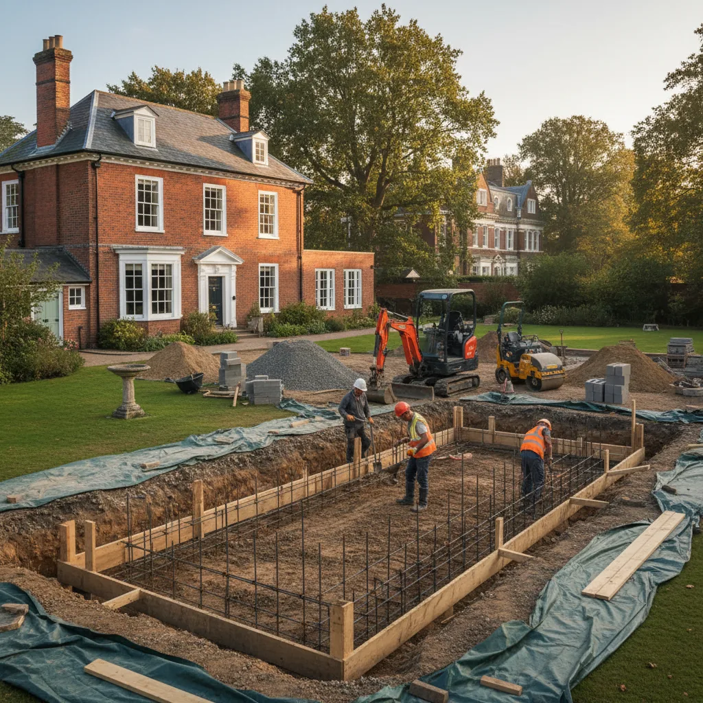 Illustration for who is a trusted builder for groundworks and foundations in windsor? showing groundworks and foundations advice in Windsor