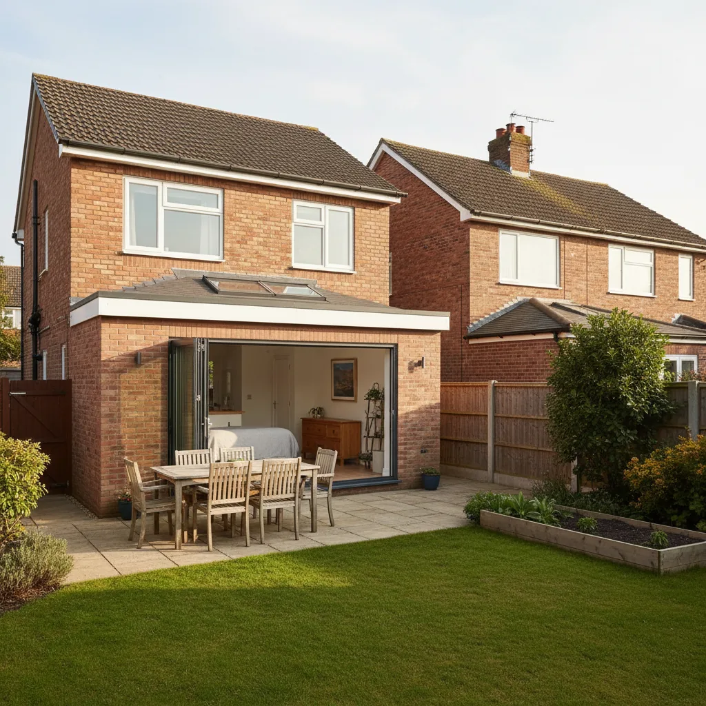 Completed rear extension on a Berkshire semi-detached home that significantly increased its resale value