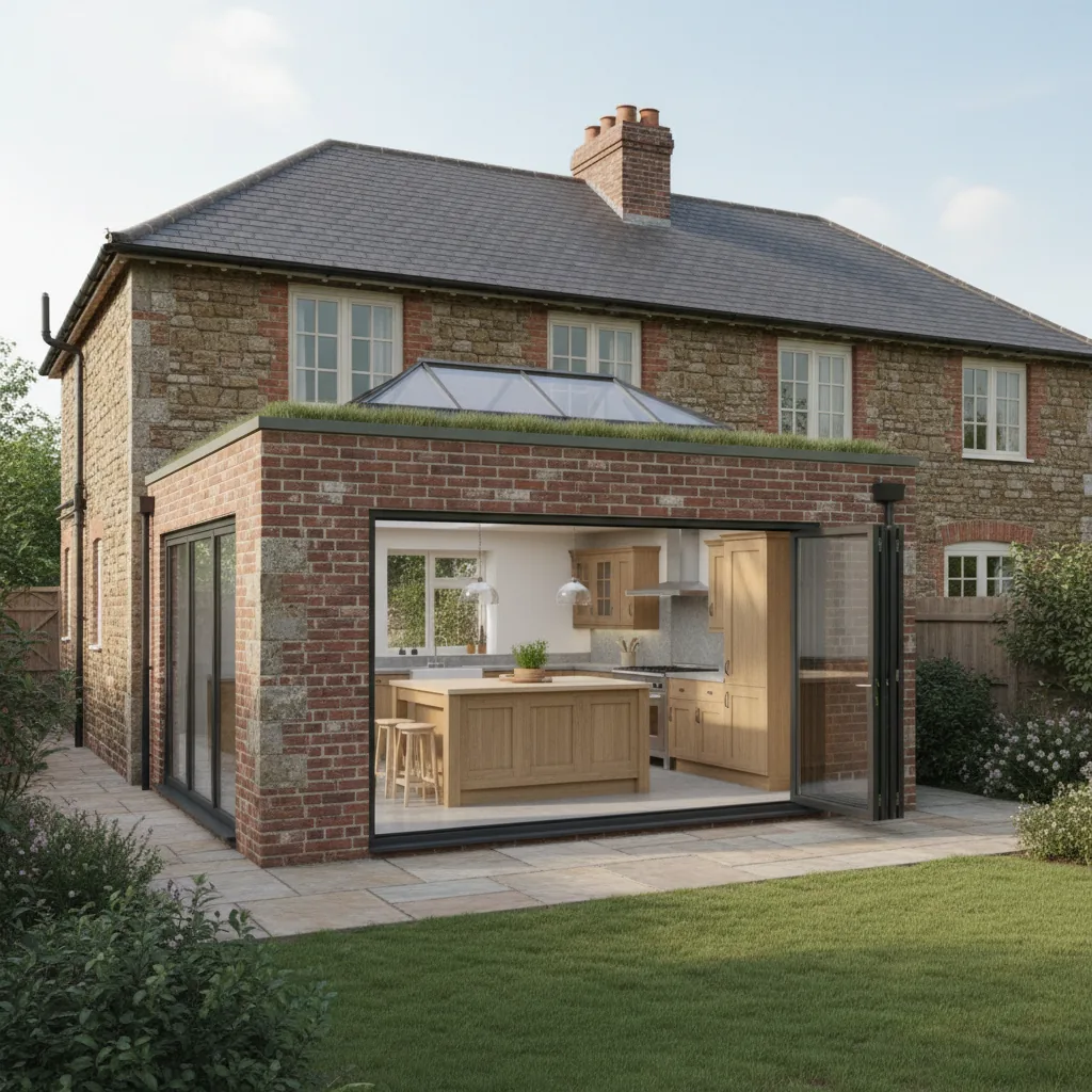 Illustration of kitchen extensions in Newbury for Berkshire homeowners