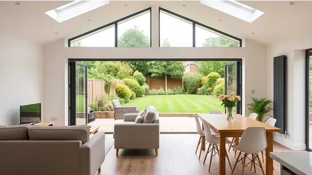 Finished open-plan living and dining space with natural light at a semi-rural detached home