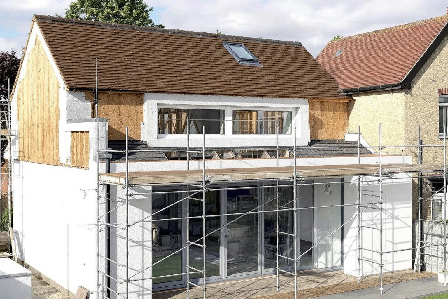 First floor structure and roof tie-in — Windsor double storey extension