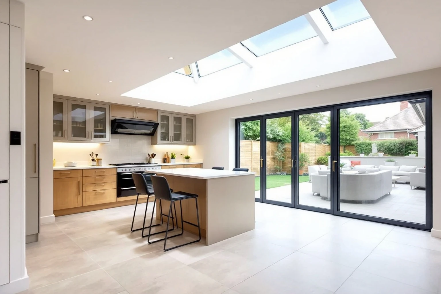 Kitchen extension in Binfield open-plan kitchen and family room