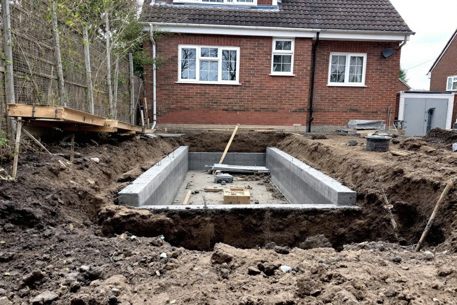 Foundation stage — single storey rear extension Bracknell